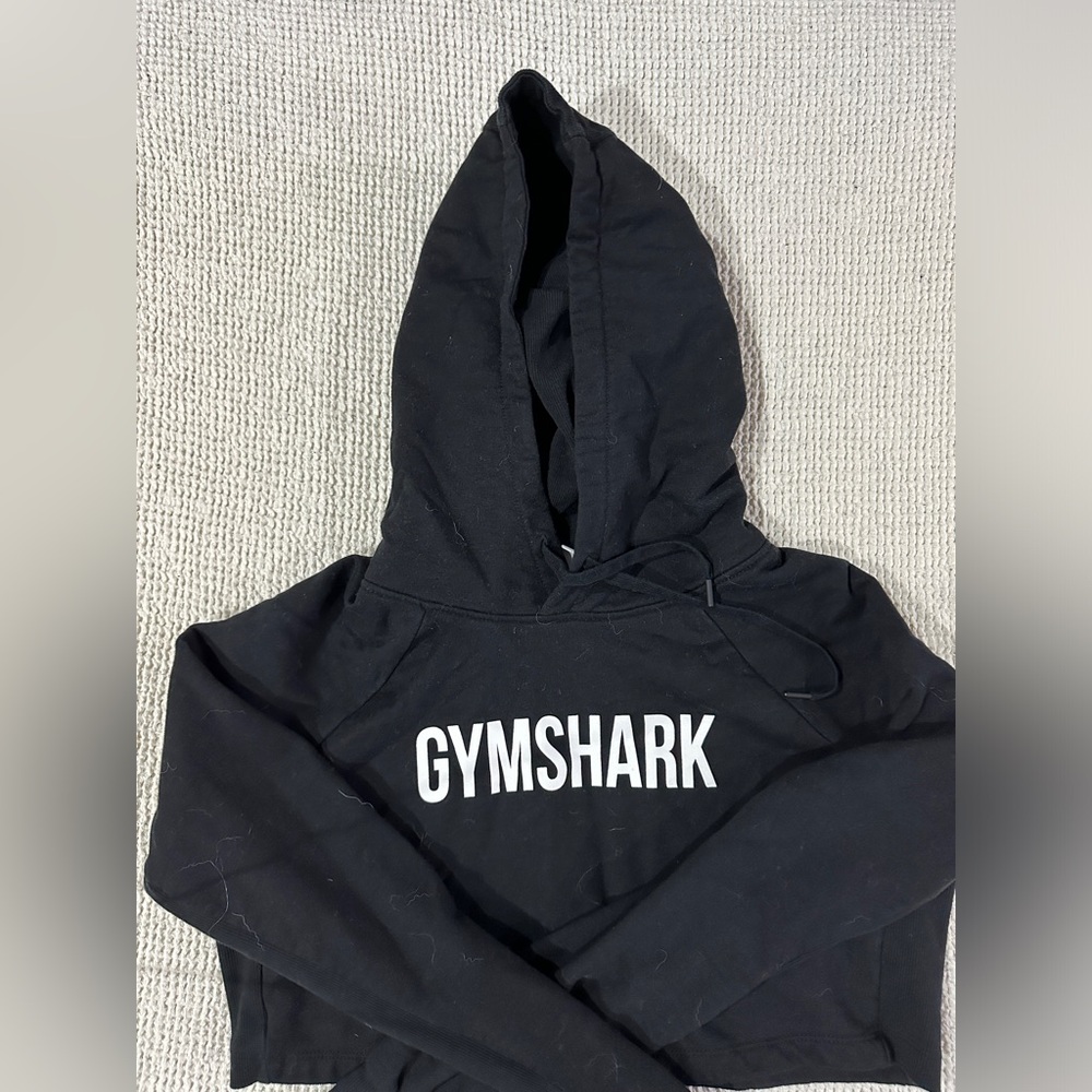 Gymshark cropped black hoodie